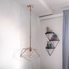 Lalia Home 1 Light 16" Modern Metal Wire Paragon Hanging Ceiling Pendant Fixture, Rose Gold LHP-3003-RG